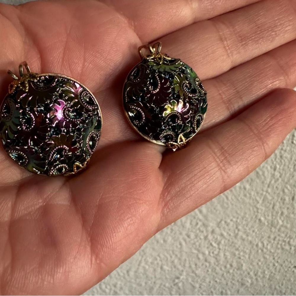 Elegant Vintage Multicolor Pendant Earrings